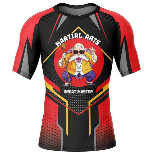 Master Roshi Dragon Ball Z Short Sleeve Rash Guard Compression Shirt