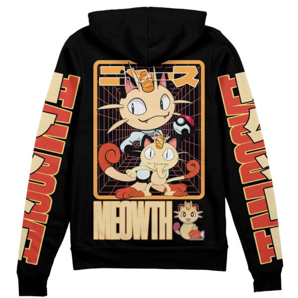 Meowth Pokemon Streetwear Zip Hoodie Jacket