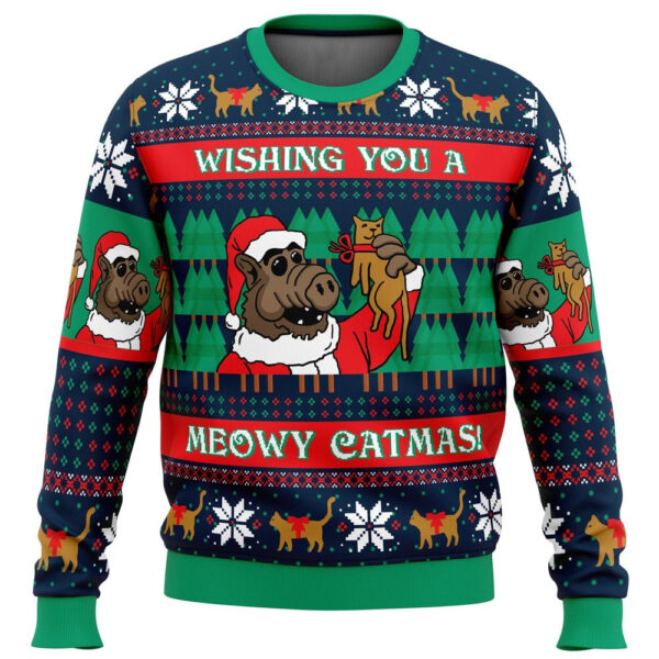 Meowy Catmas Alf Ugly Christmas Sweater