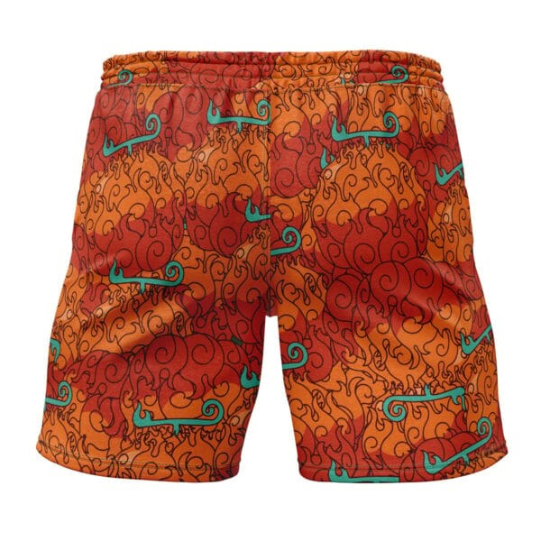 Mera Mera No Mi Ace Sabo Devil Fruit One Piece Gym Shorts