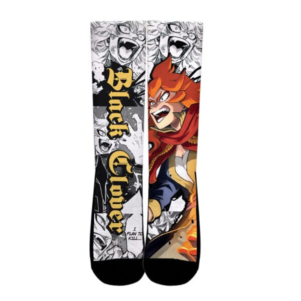 Anime Mereoleona Vermillion Socks Black Clover Custom Anime Socks Manga Style