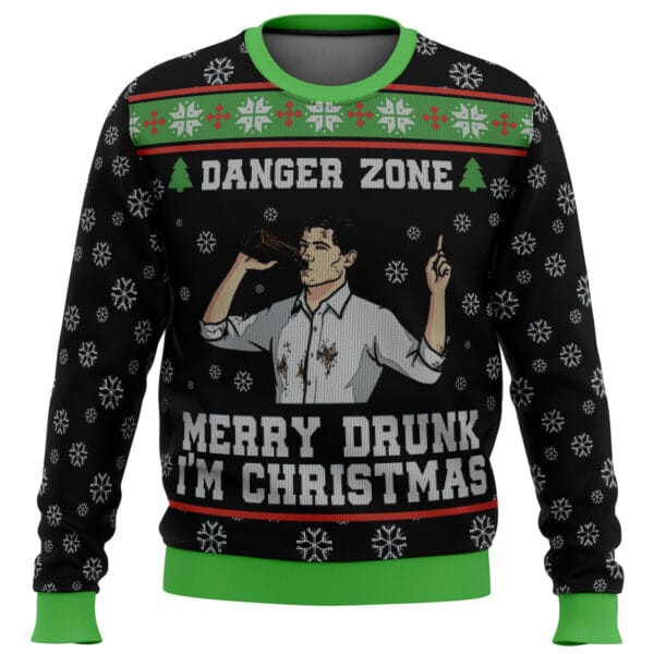 Merry Drunk Im Christmas Sterling Archer Black Ugly Christmas Sweater