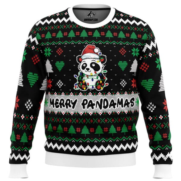 Merry Pandamas Pop Culture Ugly Christmas Sweater