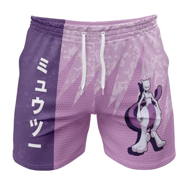 Mewtwo Classic Pokemon Gym Shorts