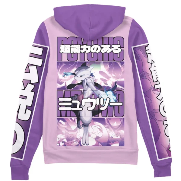 Mewtwo Pokemon Streetwear Zip Hoodie Jacket