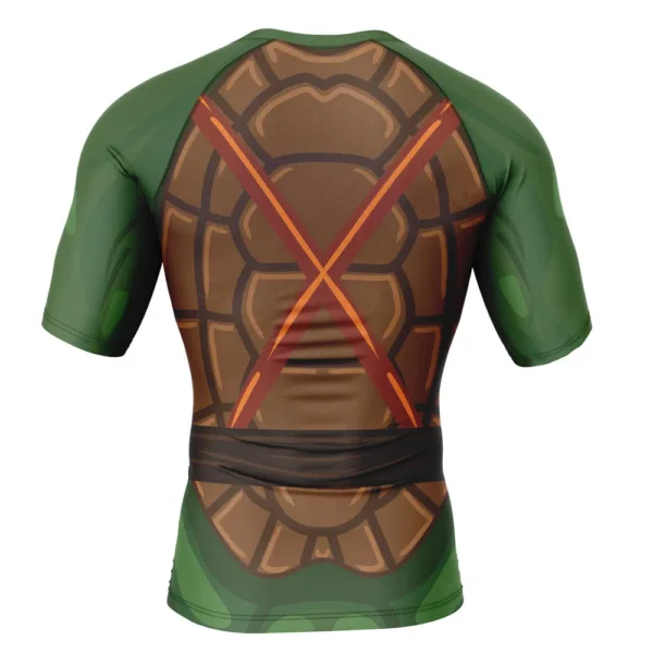 Michelangelo Teenage Mutant Ninja Turtles Short Sleeve Rash Guard Compression Shirt