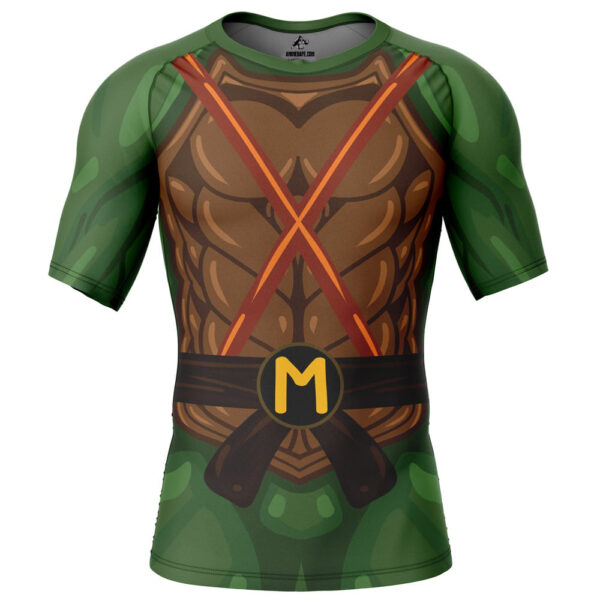 Michelangelo Teenage Mutant Ninja Turtles Short Sleeve Rash Guard Compression Shirt