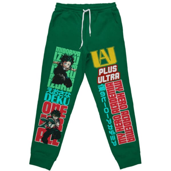 Anime Midoriya Izuku My Hero Academia Streetwear Sweatpants