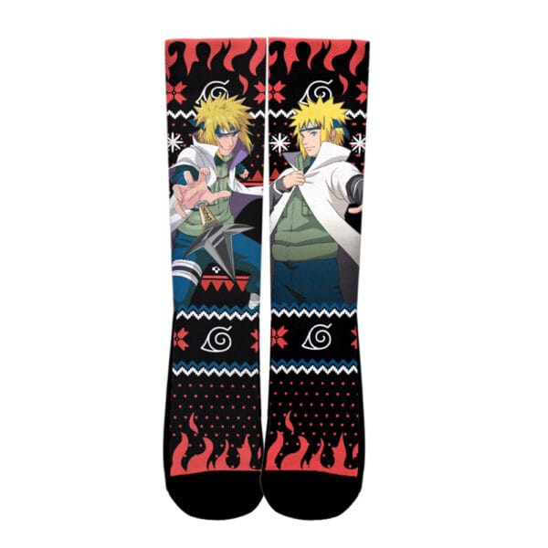 Anime Minato Namikaze Socks Custom Ugly Christmas Anime Socks