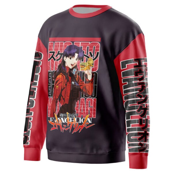 Misato Katsuragi Neon Neon Genesis Evangelion Streetwear Sweatshirt