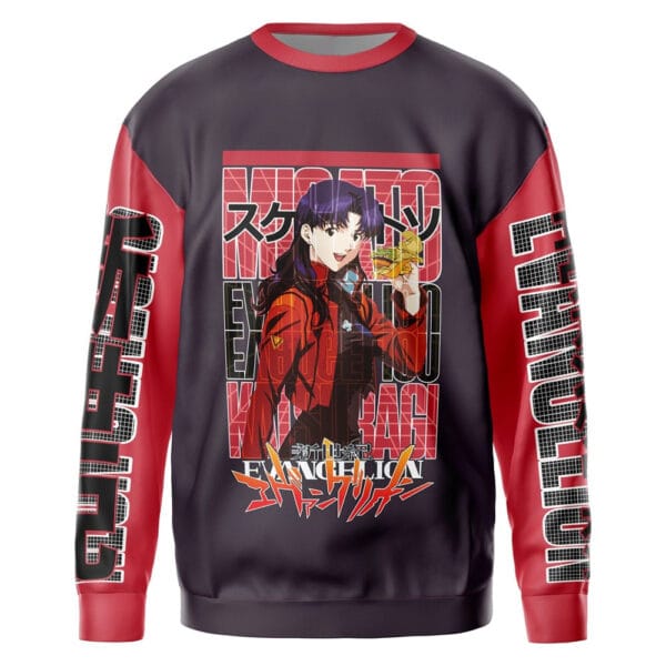 Misato Katsuragi Neon Neon Genesis Evangelion Streetwear Sweatshirt