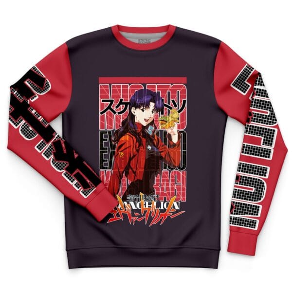 Misato Katsuragi Neon Neon Genesis Evangelion Streetwear Sweatshirt