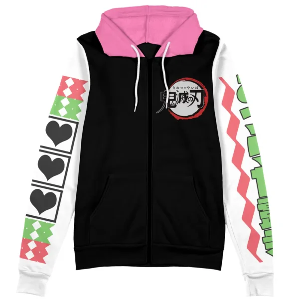 Mitsuri Kanroji Demon Slayer Streetwear Zip Hoodie Jacket