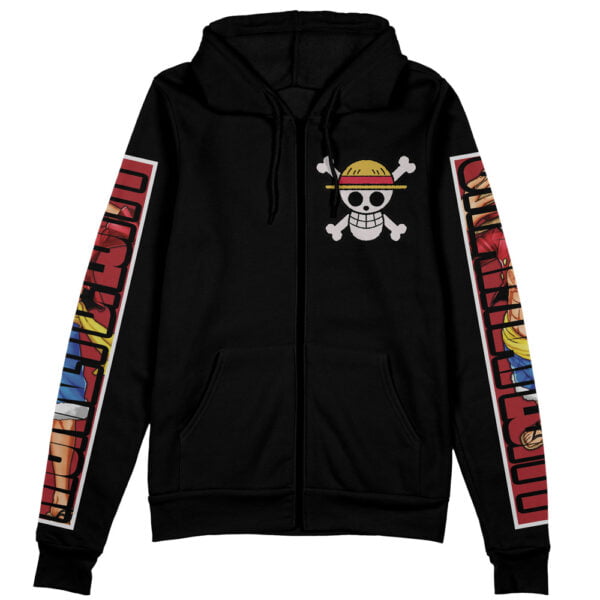 Monkey D Luffy One Piece Streetwear Zip Hoodie Jacket