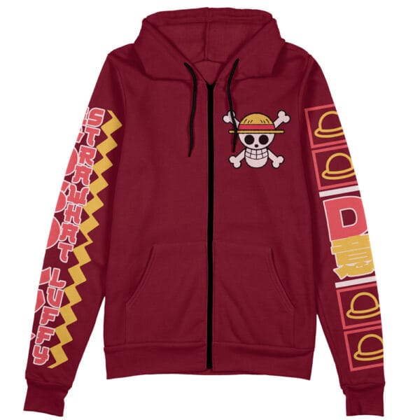 Monkey D Luffy V2 One Piece Streetwear Zip Hoodie Jacket