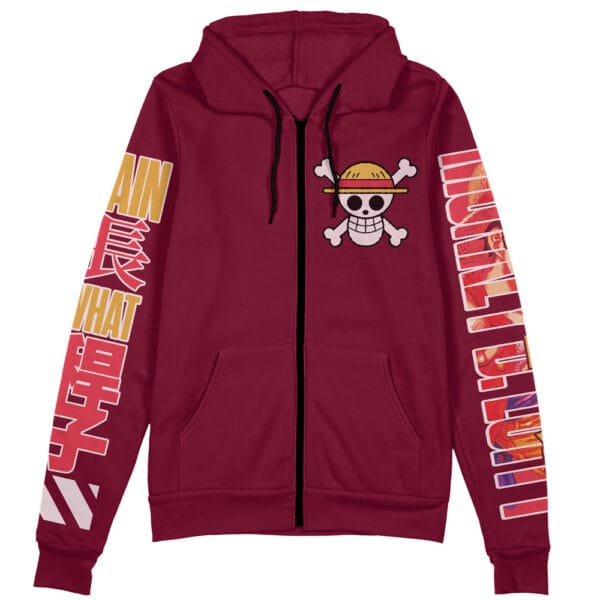 Monkey D Luffy V3 One Piece Streetwear Zip Hoodie Jacket