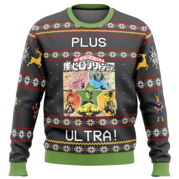 Anime My Hero Academia Boku No Plus Ultra Ugly Christmas Sweater