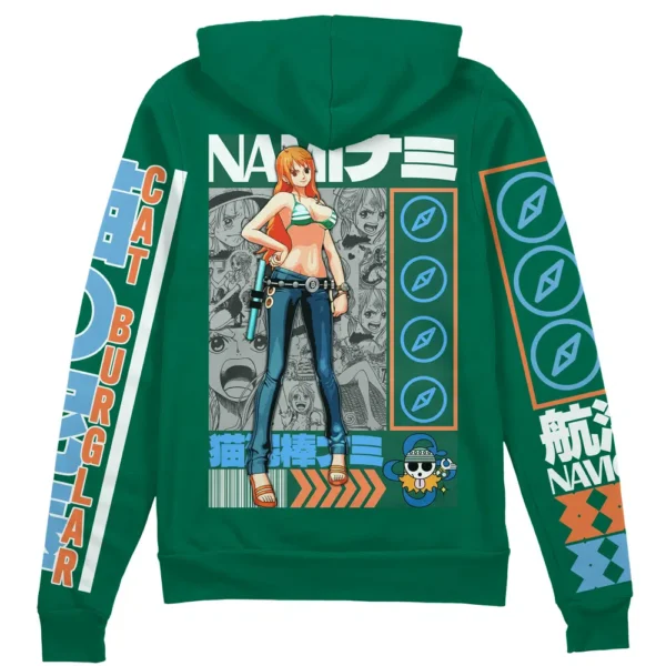 Nami One Piece Streetwear Zip Hoodie Jacket