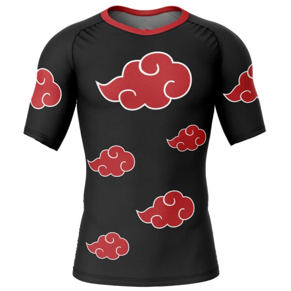 Anime Naruto Akatsuki Short Sleeve Rash Guard Compression Shirt Anime