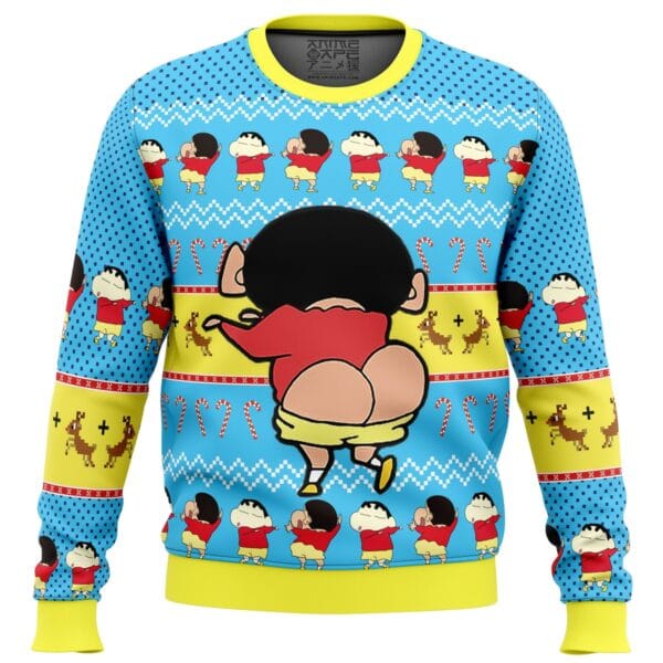 Naughty Shinnosuke Crayon Shin Chan Ugly Christmas Sweater