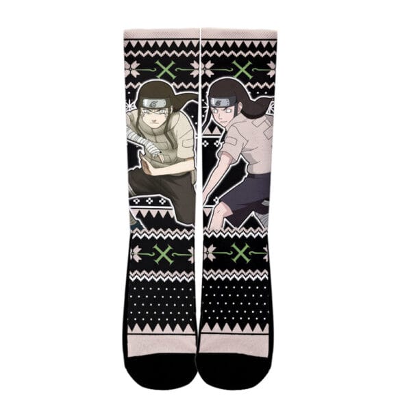 Neji Hyuga Socks Custom Ugly Christmas Anime Socks