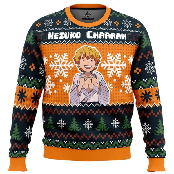 Nezuko Chaaaan Demon Slayer Ugly Christmas Sweater