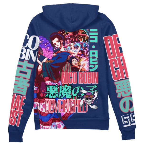 Nico Robin V2 One Piece Streetwear Zip Hoodie Jacket