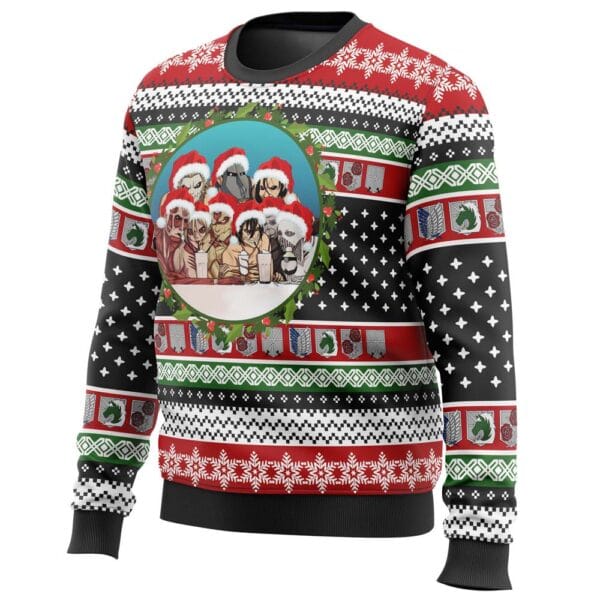 Anime Nine Titans Attack On Titan Ugly Christmas Sweater