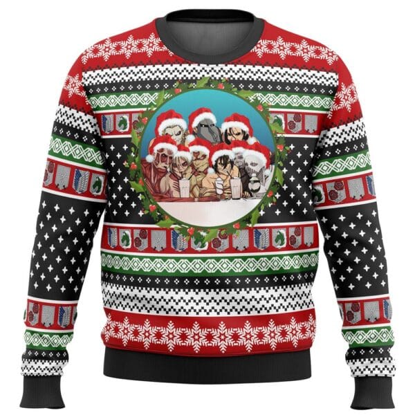 Anime Nine Titans Attack On Titan Ugly Christmas Sweater