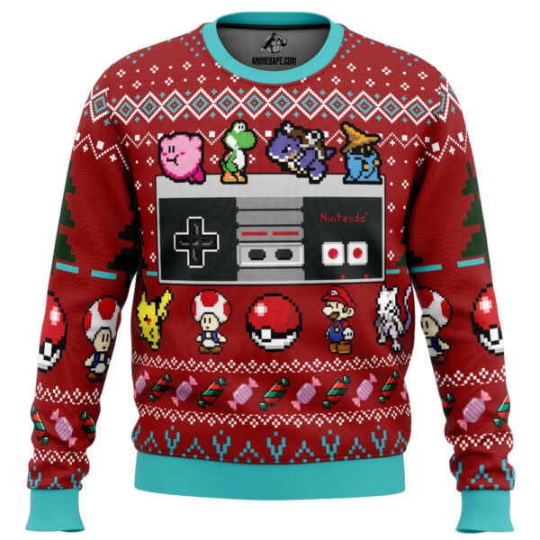 Nintendo Controller Ugly Christmas Sweater