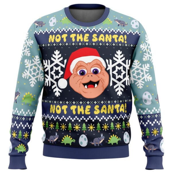 Not The Santa Dinosaurs Ugly Christmas Sweater