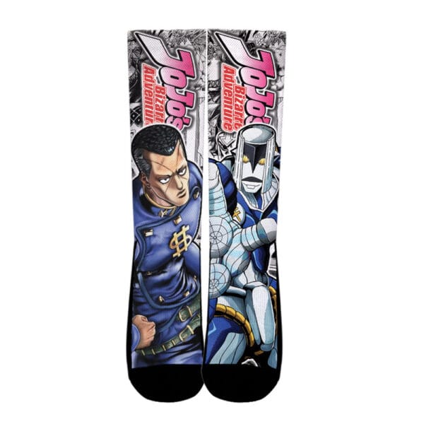 Anime Okuyasu Nijimura Socks Jojos Bizarre Adventure Custom Anime Socks Anime