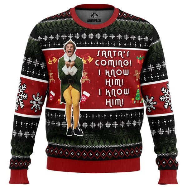 Omg Santa Elf Ugly Christmas Sweater