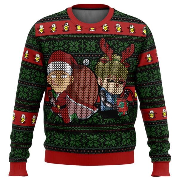 Anime One Punch Man Holiday Ugly Christmas Sweater