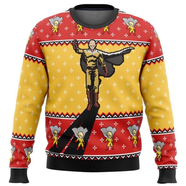 Anime One Punch Man Saitama Shadow Ugly Christmas Sweater