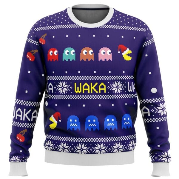 Pacman Waka Waka Ugly Christmas Sweater