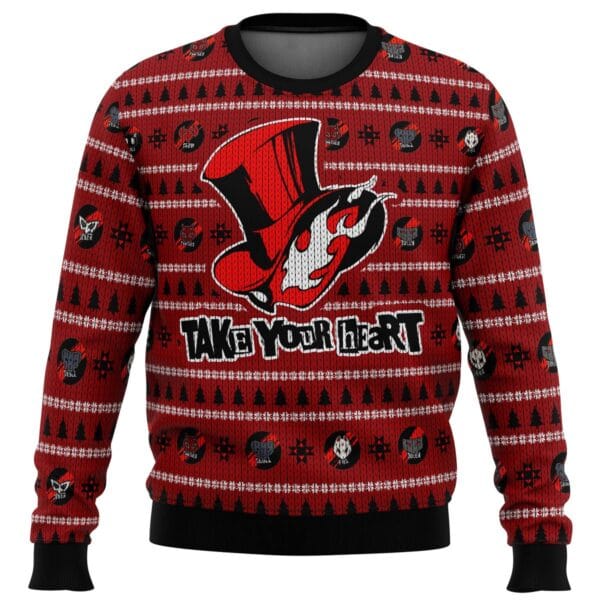 Persona 5 Take Your Heart Ugly Christmas Sweater