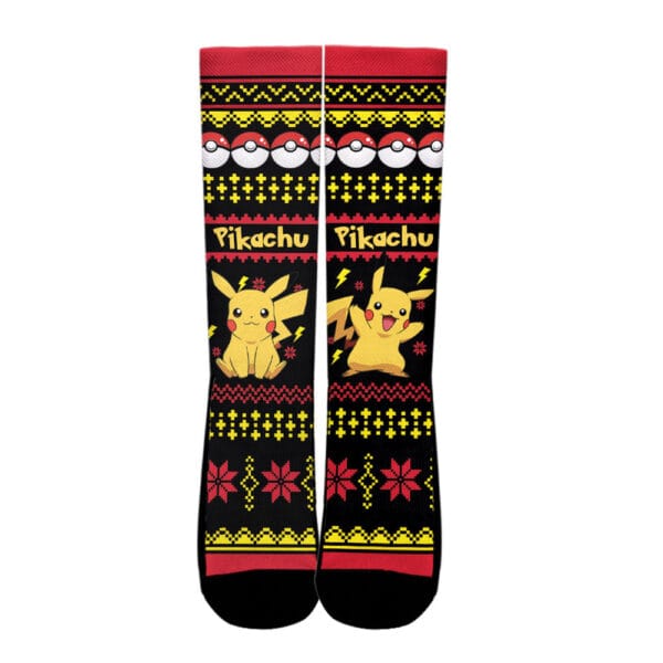 Pikachu Socks Pokemon Custom Ugly Christmas Anime Socks