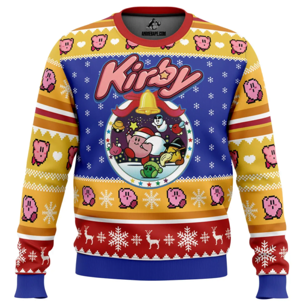 Pink Puff Christmas Kirby Ugly Christmas Sweater