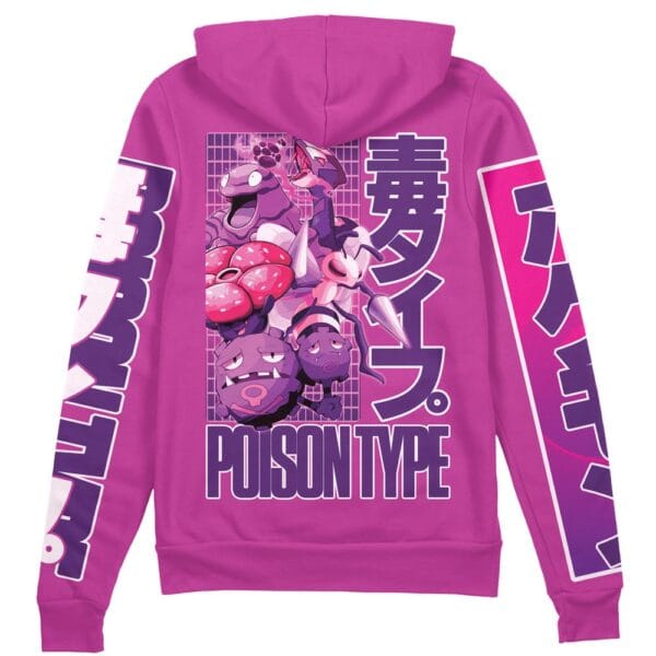 Poison Type Pokemon Streetwear Zip Hoodie Jacket