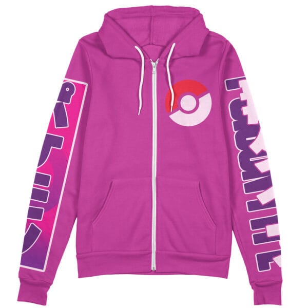 Poison Type Pokemon Streetwear Zip Hoodie Jacket