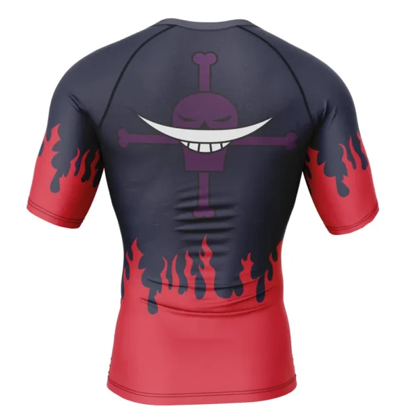 Portgas D Aces Arc One Piece Short Sleeve Rash Guard Compression Shirt