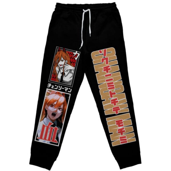 Anime Power Chainsaw Man Streetwear Sweatpants