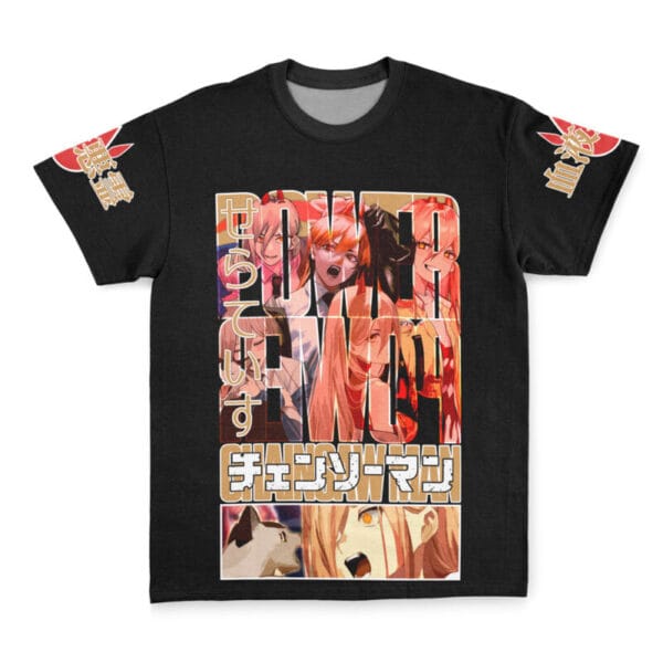 Anime Power Chainsaw Man Streetwear Tshirt