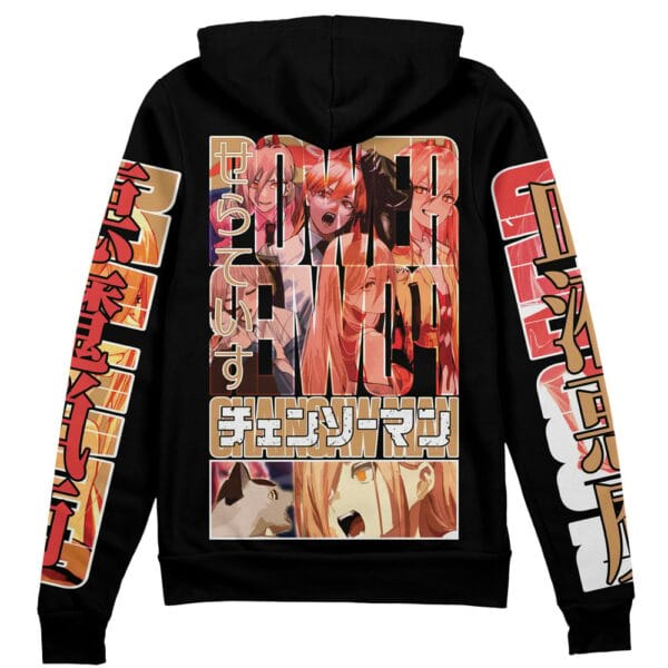 Power Chainsaw Man Streetwear Zip Hoodie Jacket