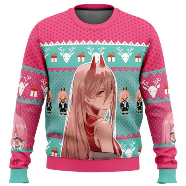 New Power Chainsaw Man Ugly Christmas Sweater