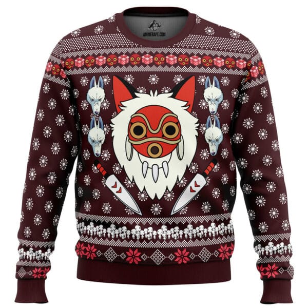 Princess Mononoke Ugly Christmas Sweater