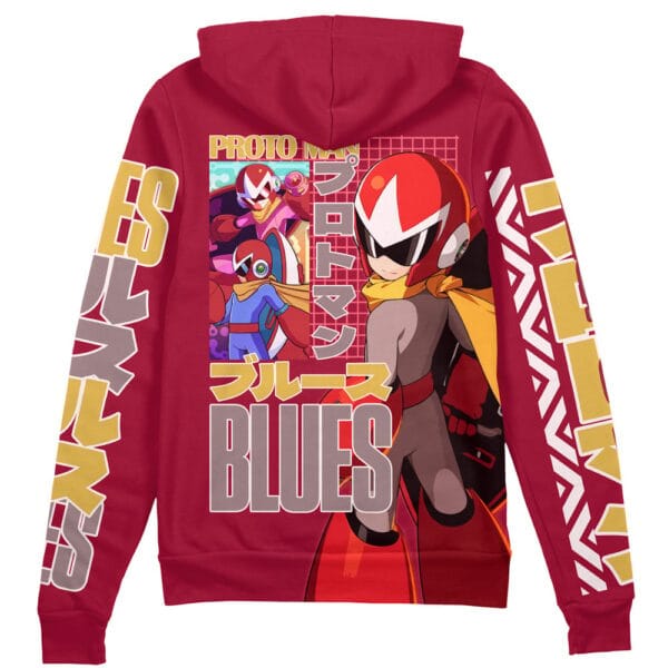 Proto Man Mega Man Streetwear Zip Hoodie Jacket