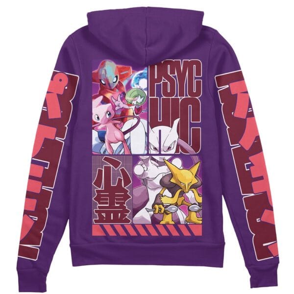 Psychic Type Pokemon Streetwear Zip Hoodie Jacket