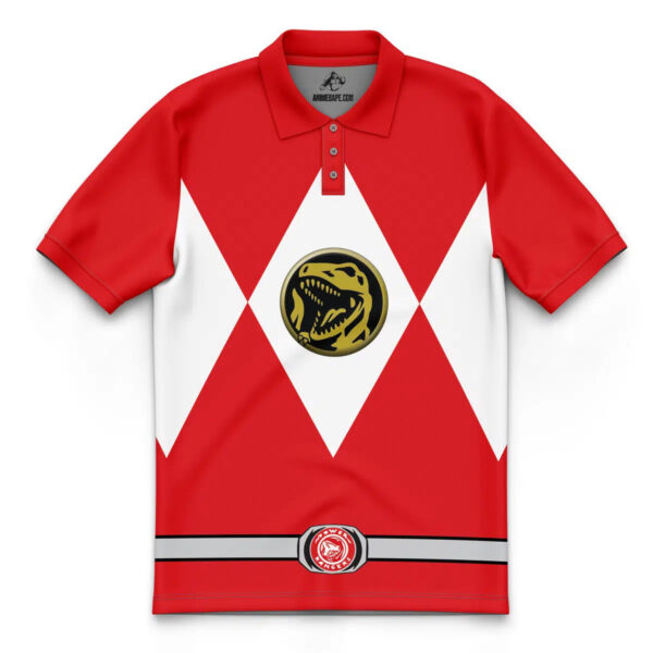 Red Ranger Mighty Morphin Power Rangers Polo Shirt